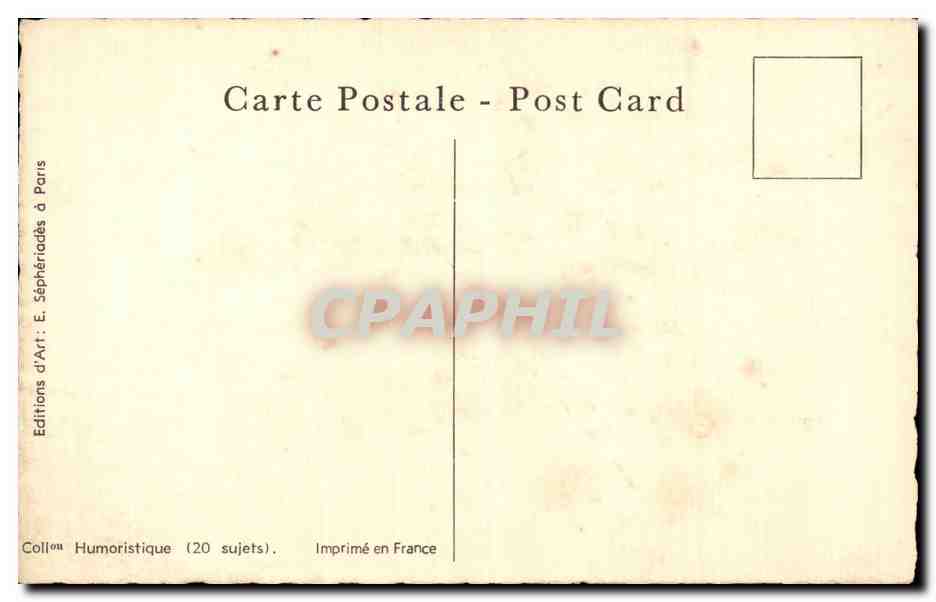Militaria - Humoristique - Humour - CPA  — Rückseite