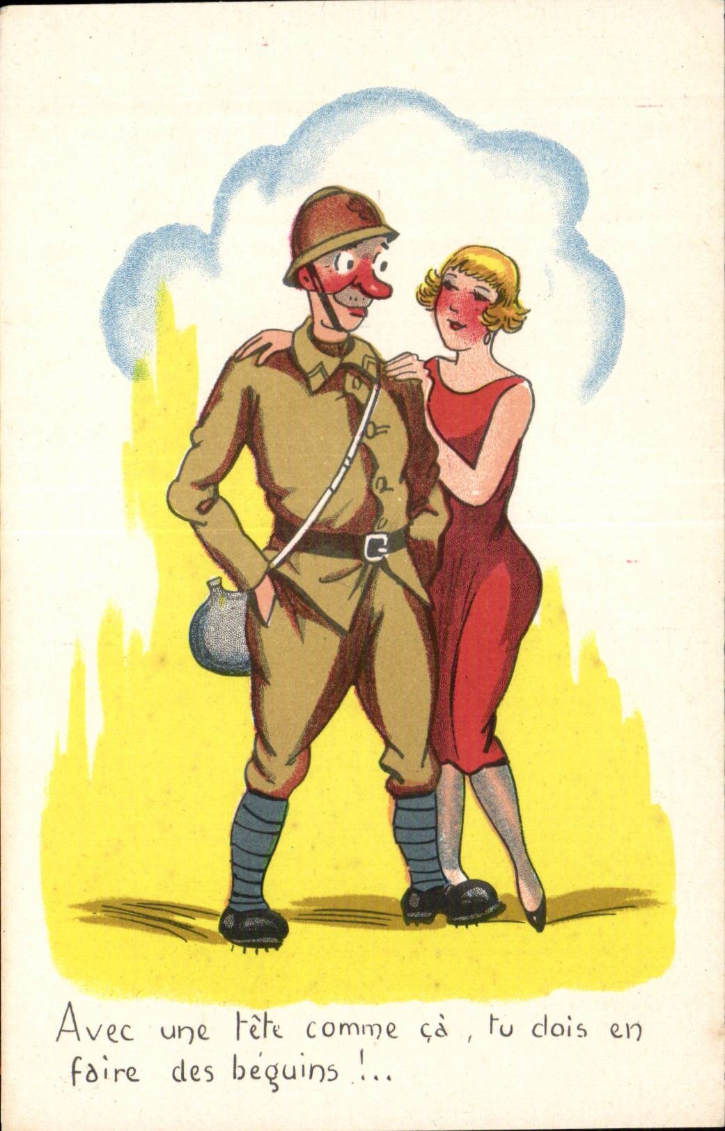 Militaria - Humoristique - Humour - Illustration - CPA 