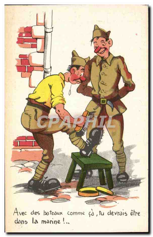 Militaria - Humoristique - Humour - Illustration - CPA 