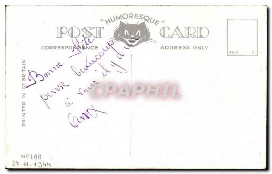 Militaria - Humoristique - Humour - Illustration - Kiss me Sergeant - CPA  — Verso