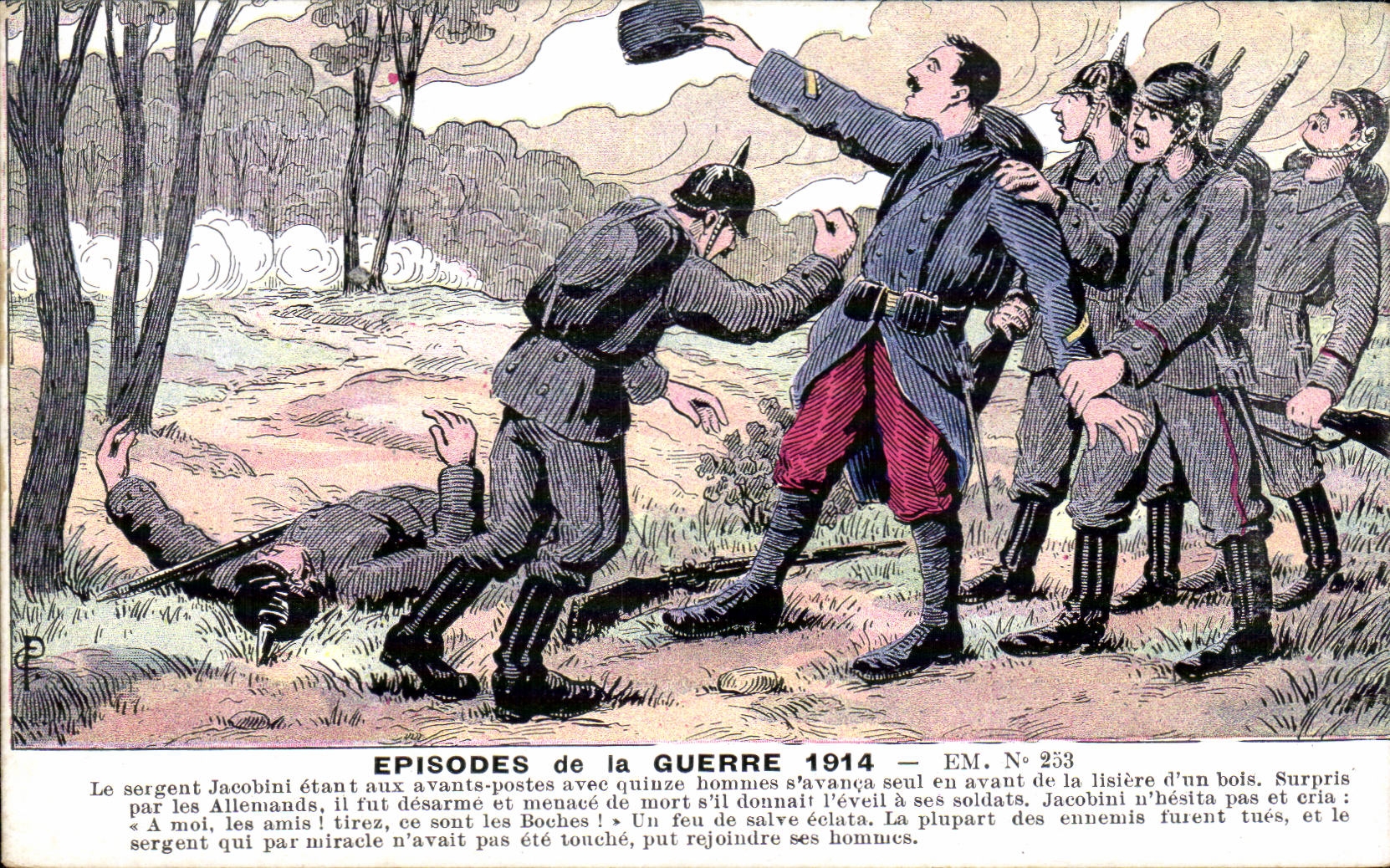 Militaria - Humoristique - Humour - Illustration - Episodes de la Guerre 1914 - CPA 