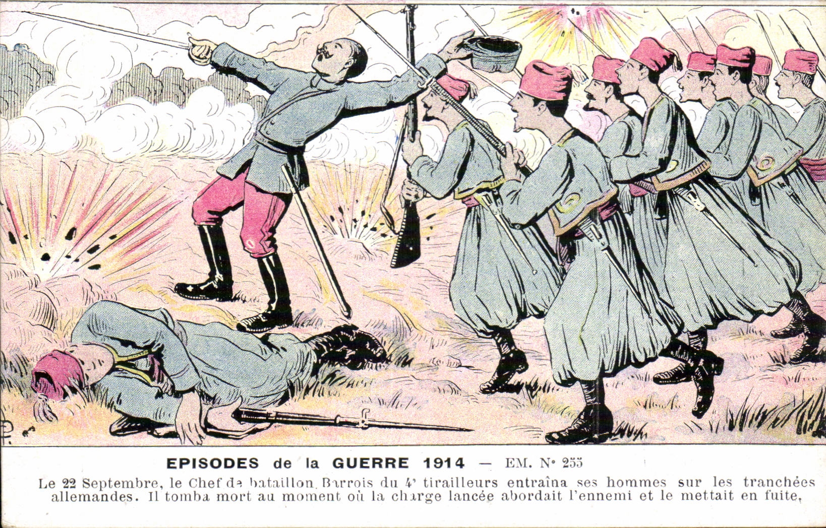 Militaria - Humoristique - Humour - Illustration - Episodes de la Guerre 1914 - CPA 