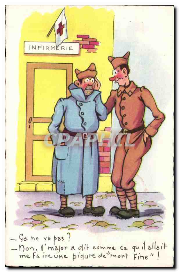 Militaria - Humoristique - Humour - Illustration - Infirmerie - CPA 