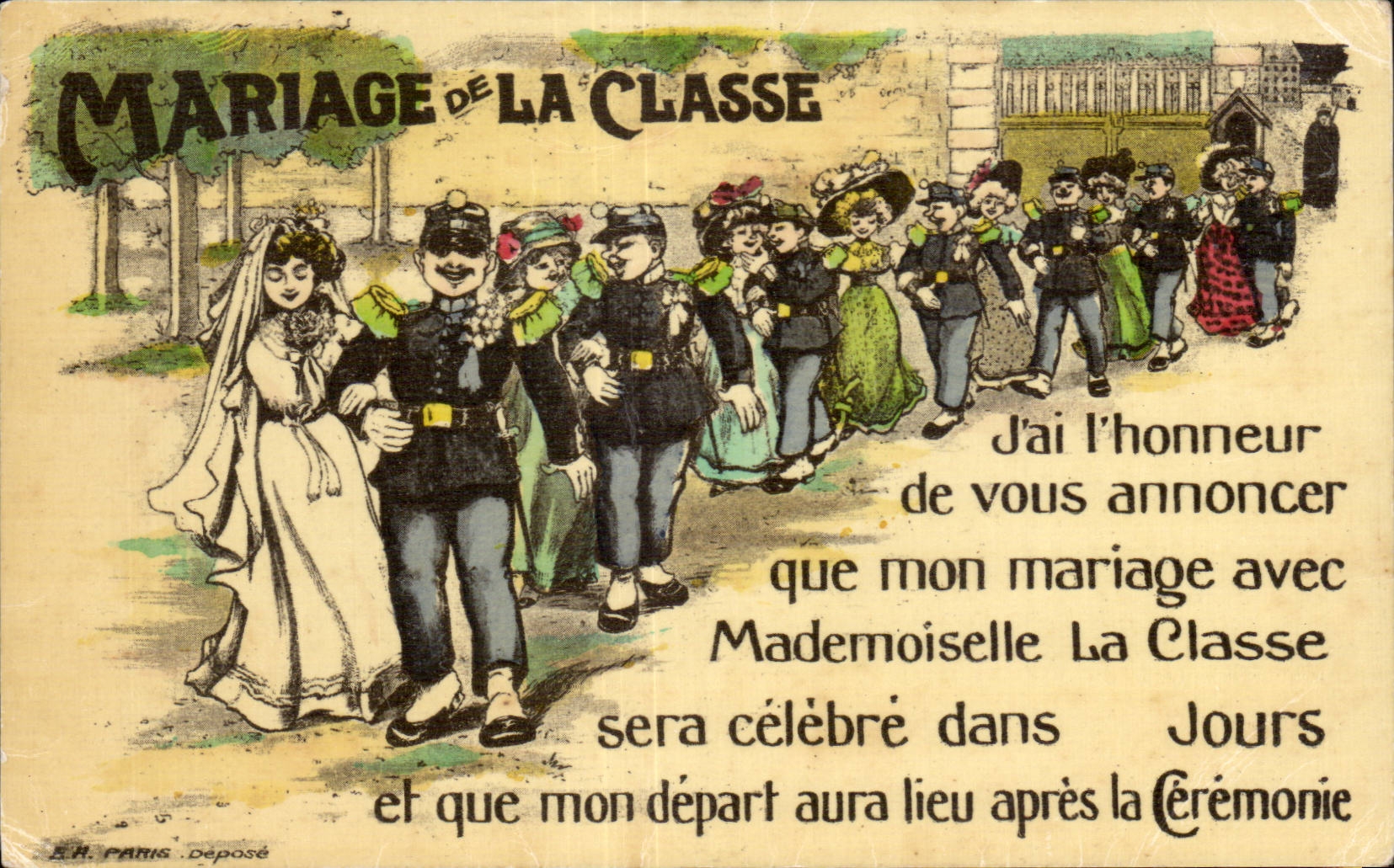 Matrimonio de la Clase — París — E.H. Paris Déposé