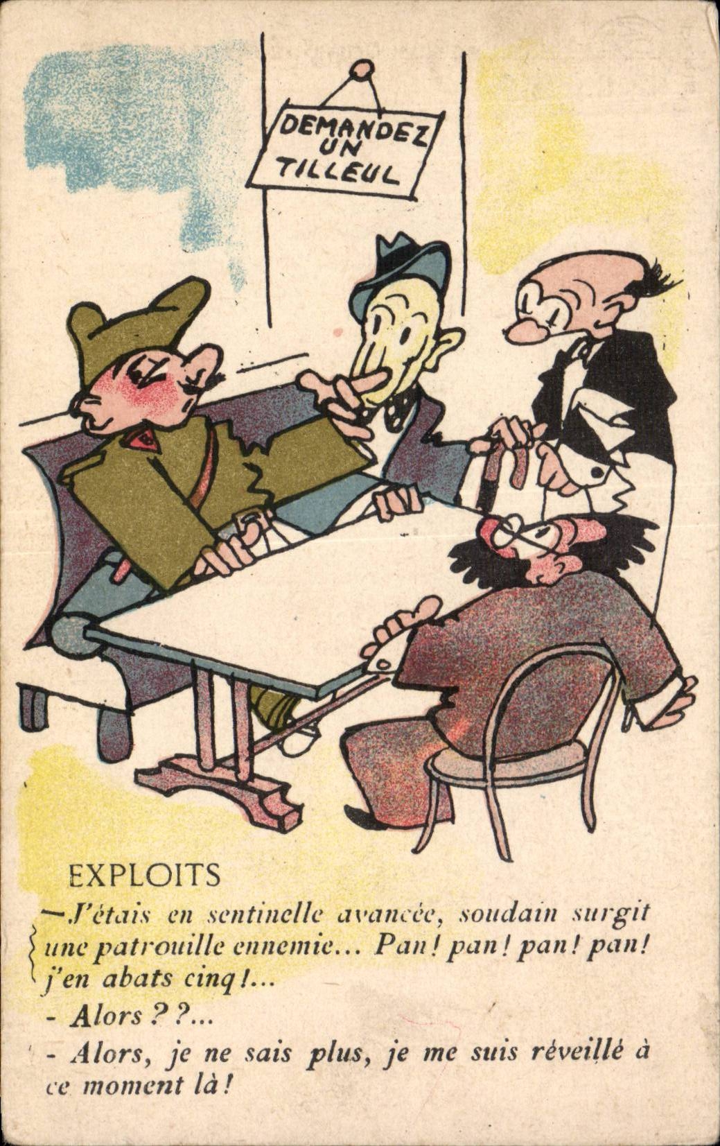 Exploits — Une patrouille ennemie — Collection Comique Militaire Noëter