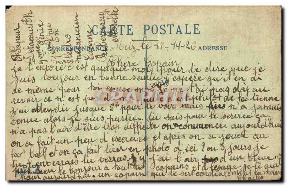 Militaria - Humoristique - Humour - Illustration - Telegraphe - Telephone - CPA — Verso