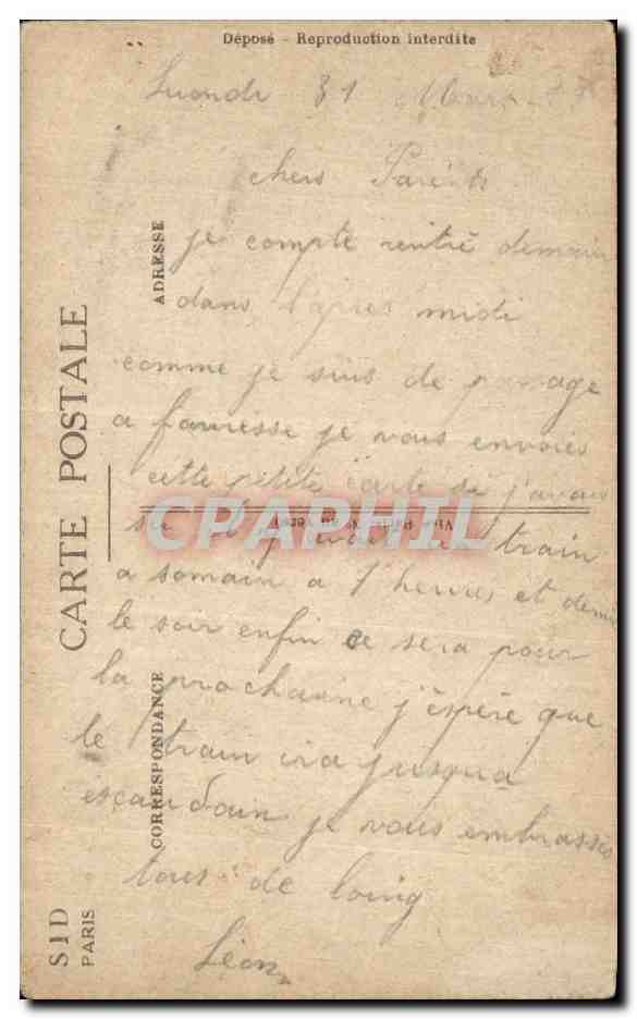 Soldat en uniforme — caricature de guerre — éditeur SID Paris, n° 245 — Reverso