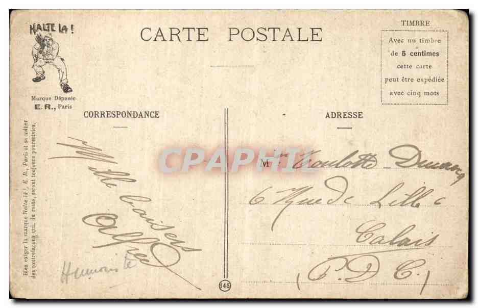 Militaria - Humoristique - Humour - Illustration - La Paresse - CPA — Reverso