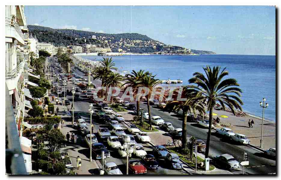 Nice - Promenade des Anglais vers le Mont Boron - CPA 