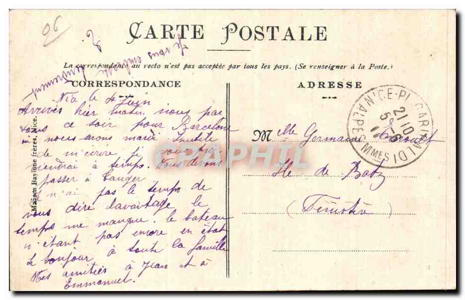 Nice - Nouveaux Jardins - Embouchure du Paillon - CPA  — Rückseite