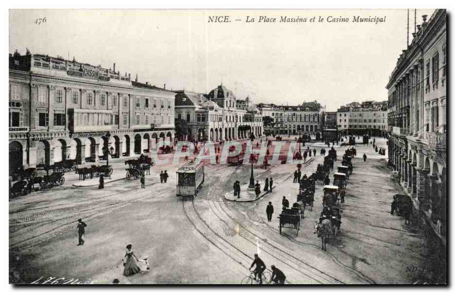 Nice - La Place Massena - Casino Municipal - CPA 