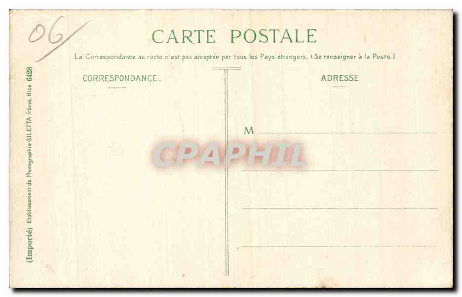 Menton - Entre les Oliviers - Etude Artistique - Femme Folklore - CPA  — Rückseite