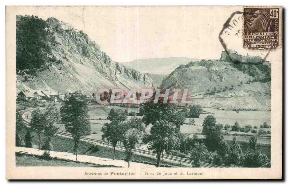 Pontarlier - Forts de Joux et du Larmont - CPA 