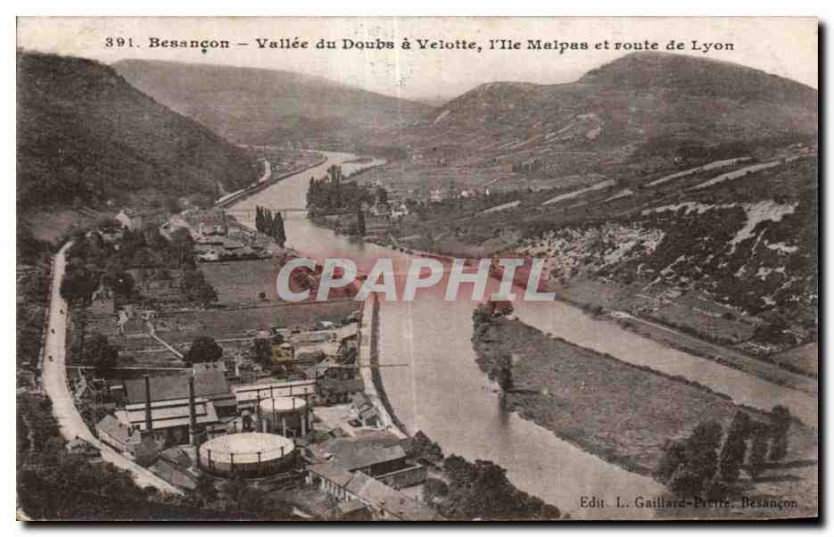Besancon - Vallee du Doubs a Velotte - Route de Lyon - CPA 