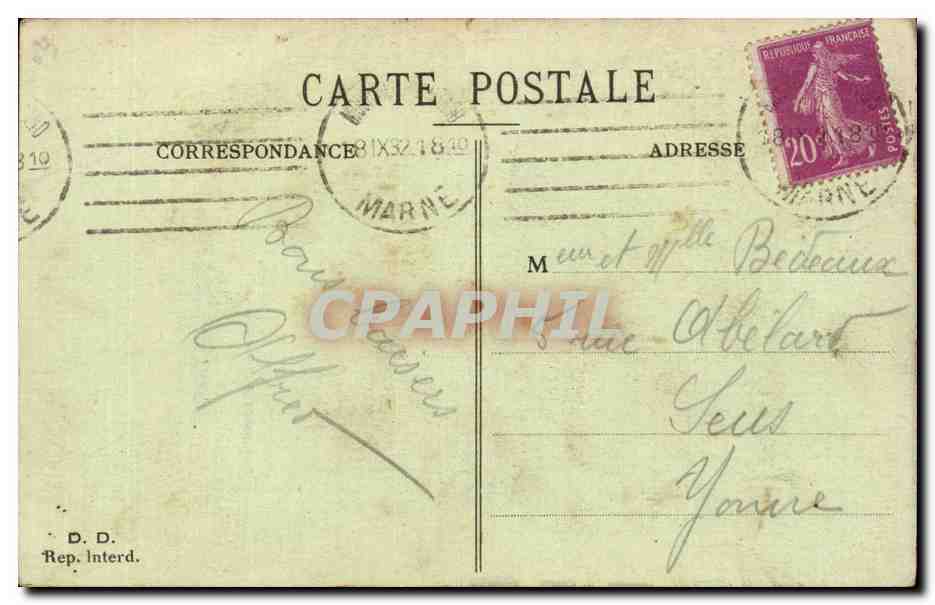 Les corvées de quartier — caricature militaire — E. Jarr, 1912 — Verso