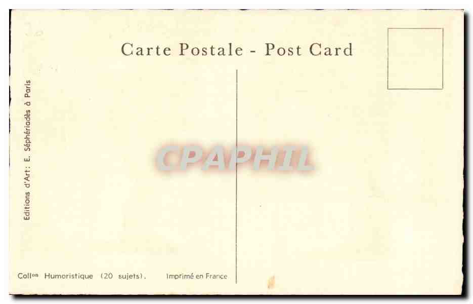 Militaria - Humour - Humoristique - Illustration Vous etiez mecanicien dans le civil ? - CPA  — Rückseite