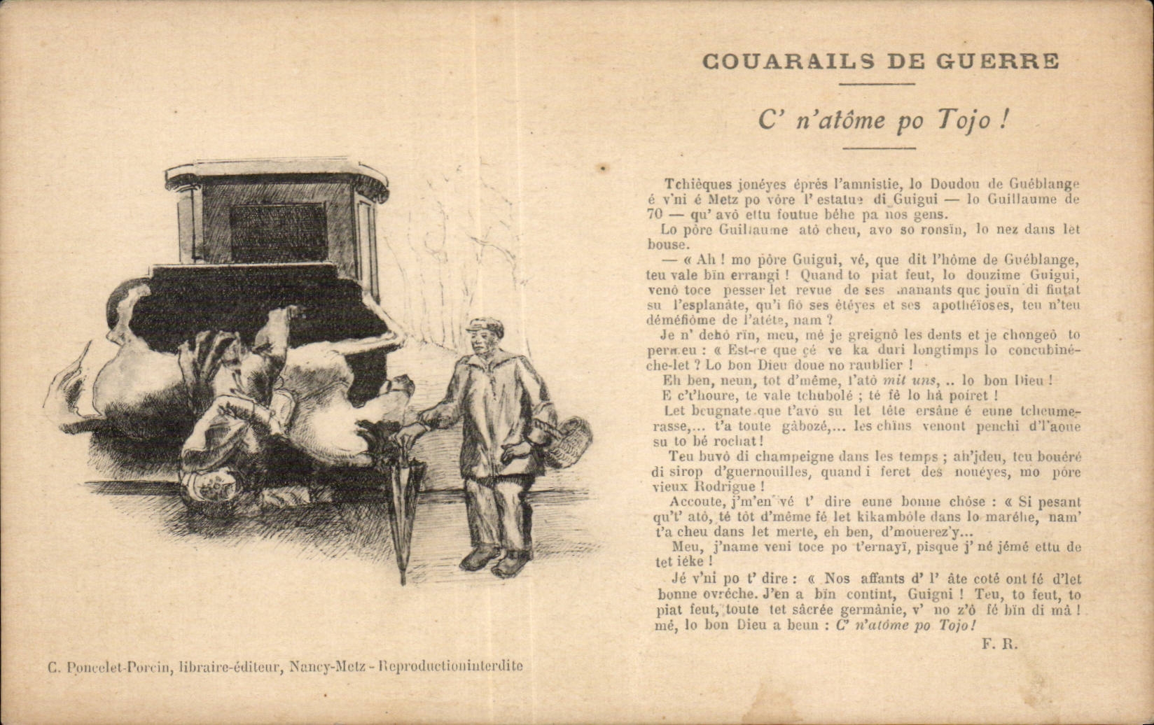 Militaria - Humour - Humoristique - Illustration - Couarails de Guerre - CPA 
