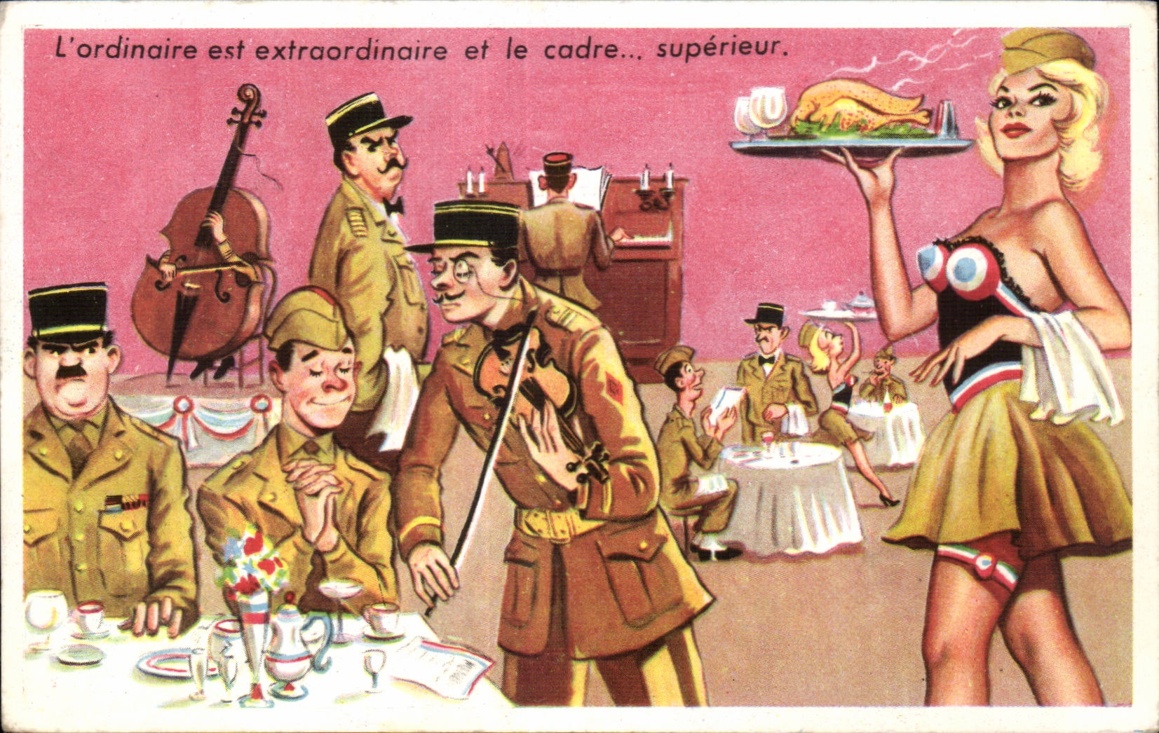 Militaria - Humour - Humoristique - Illustration Violon - CPA 