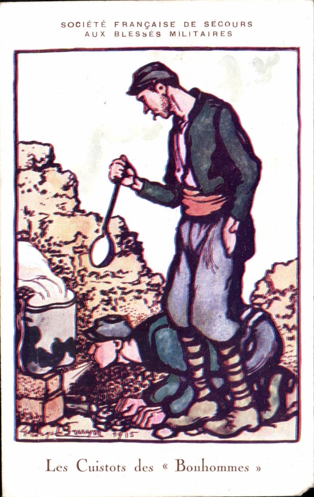 Militaria - Humour - Humoristique - Illustration - Societe Francaise de Secours aux Blesses Militaires - CPA 