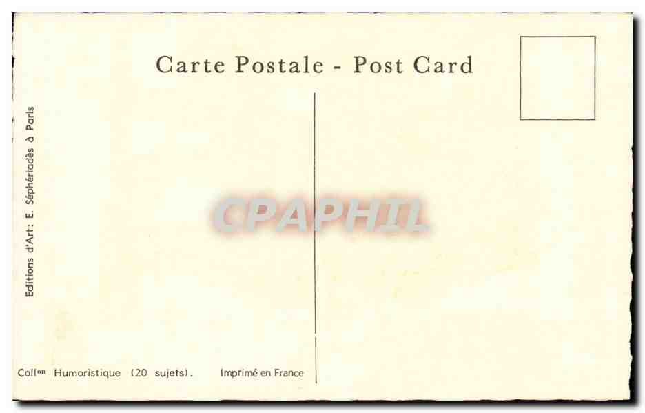 Militaria - Humour - Humoristique - Illustration Bureau de poste 22 - CPA  — Verso