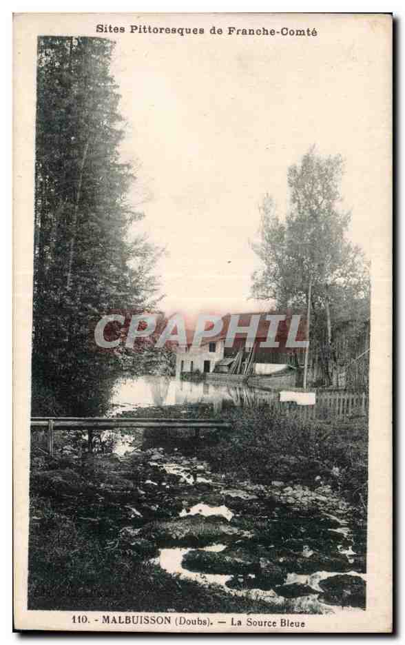 Malbuisson (Doubs) — La Source Bleue — Sites Pittoresques de Franche-Comté, n°110 - Anverso