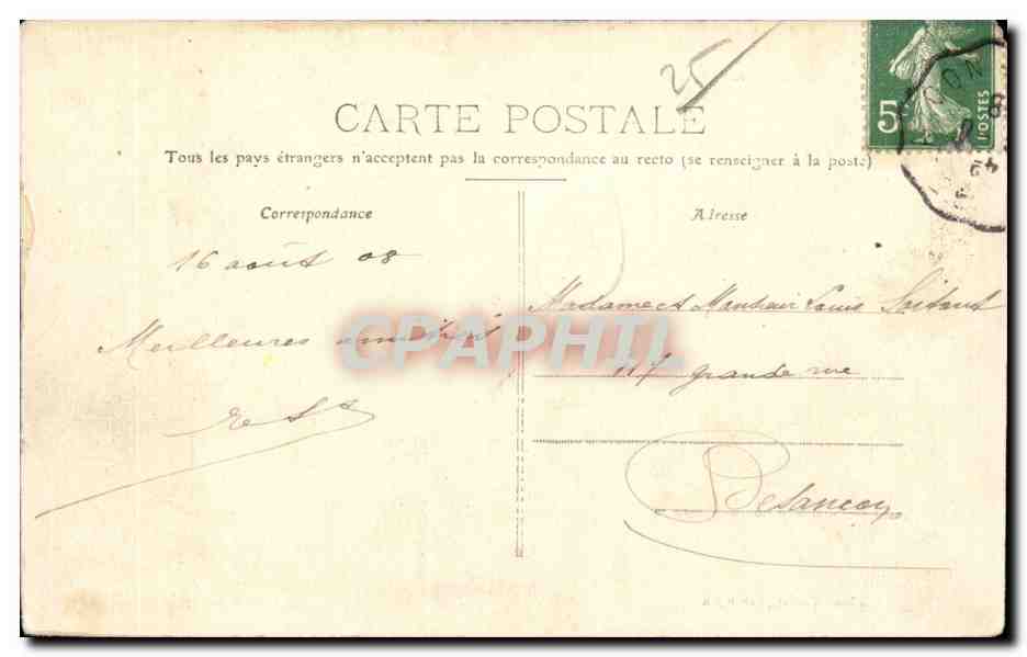 Le Valdahon — Le Camp d'instruction - Cuisines, Cantines et Tentes du 6e Régiment — Achterkant