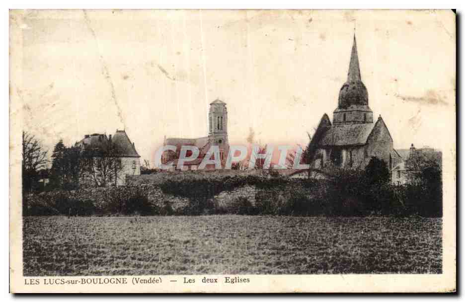 Les Lucs sur Boulogne - Les Deux Eglises - CPA