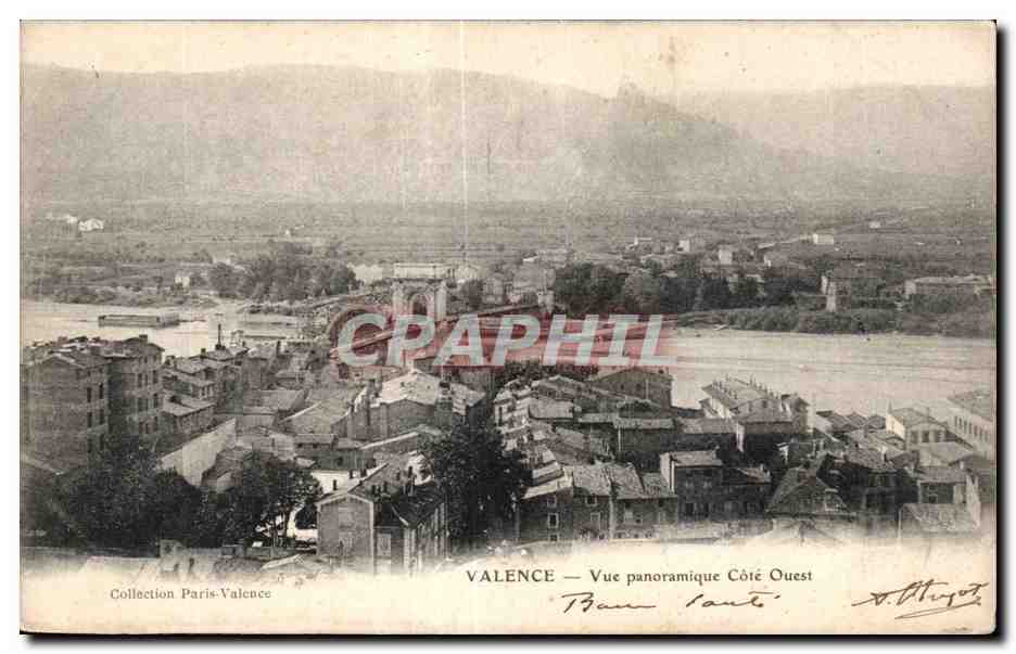 CPA Valence Vue panoramique Cote Ouest