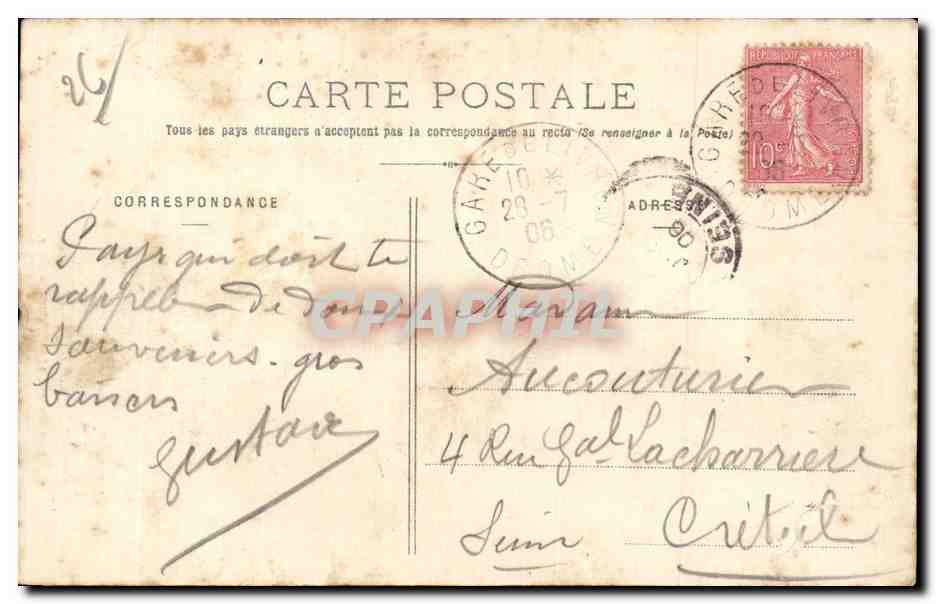 CPA Livron Les grands moulins et vue sur la plaine  — Rückseite