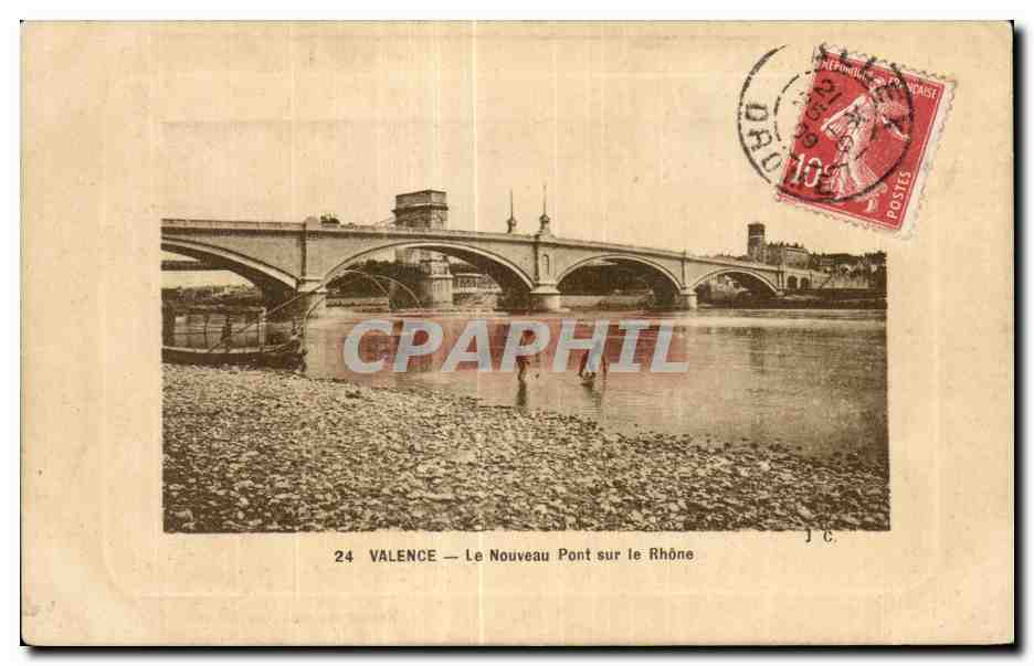 CPA Valence Le nouveau pont sur le Rhone 