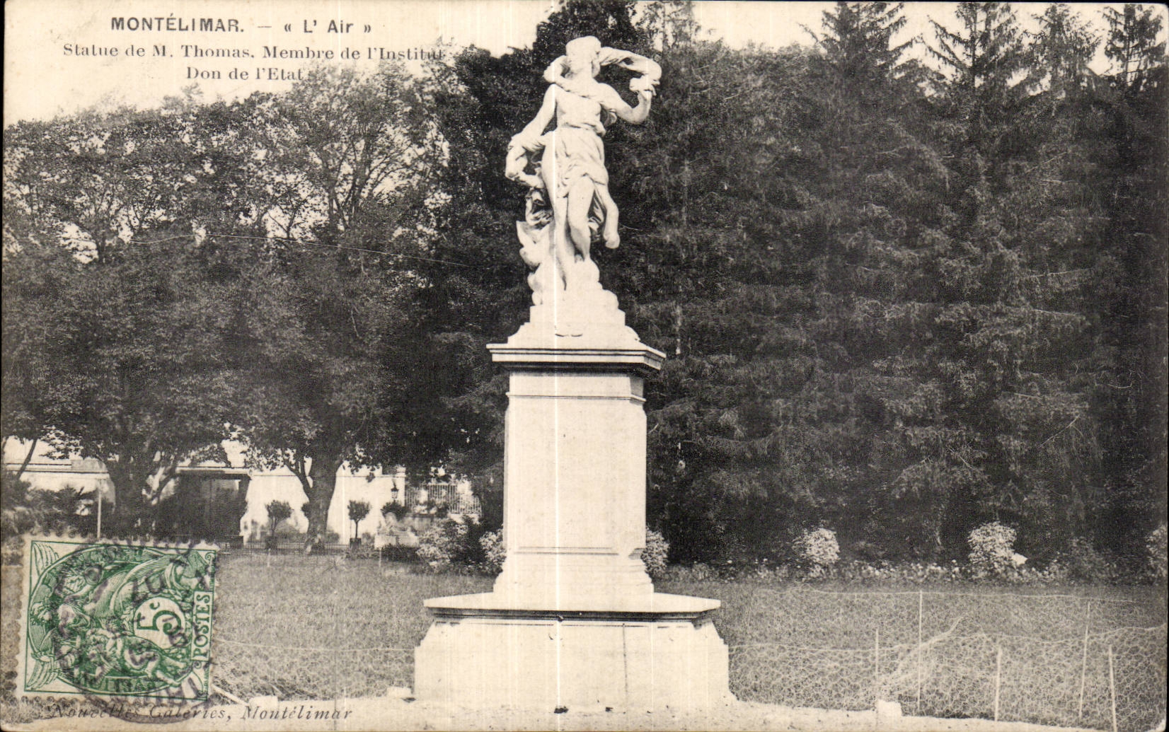 Montélimar — Statue von Herrn Thomas, « L'Air », Geschenk des Staates — Neue Galerien, Montélimar