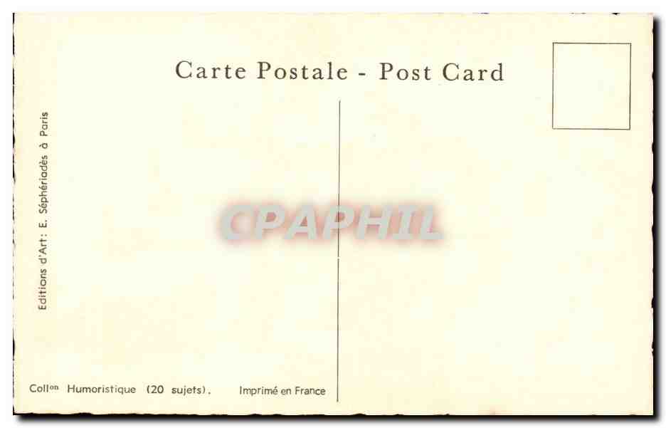 Militaria - Humour - Humoristiques - Illustration - CPA  — Rückseite