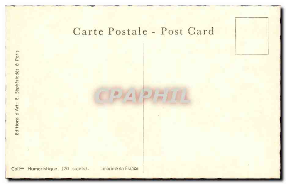 Militaria - Humour - Humoristiques - Illustration - CPA  — Rückseite