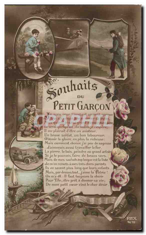 Militaria - Souhaits du Petit Garcon - CPA 