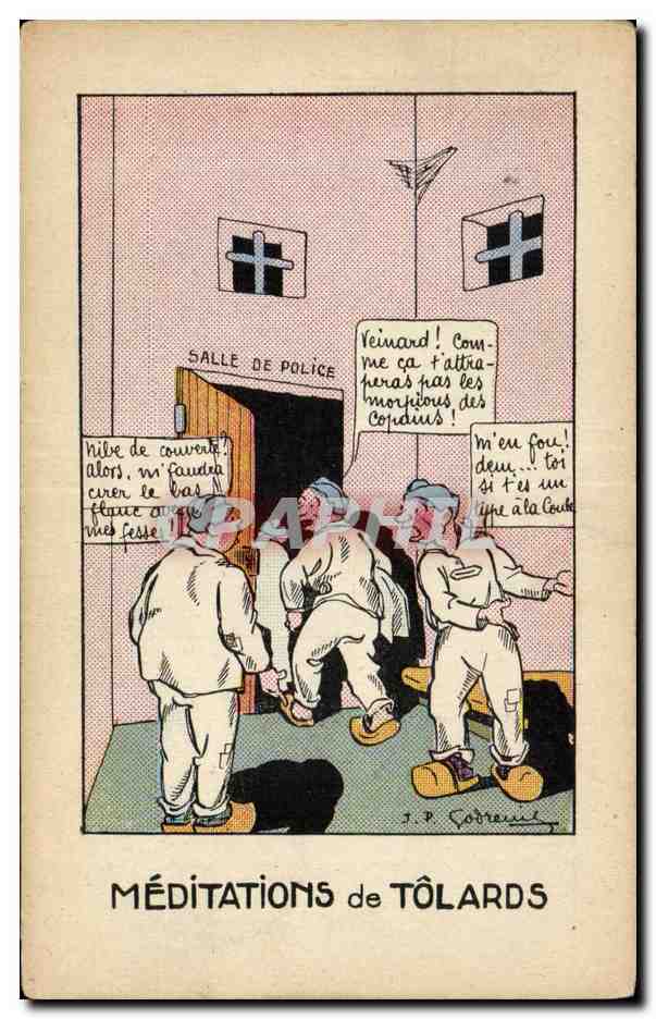 Salle de police — Scène de caricature — J.P. Cobressel