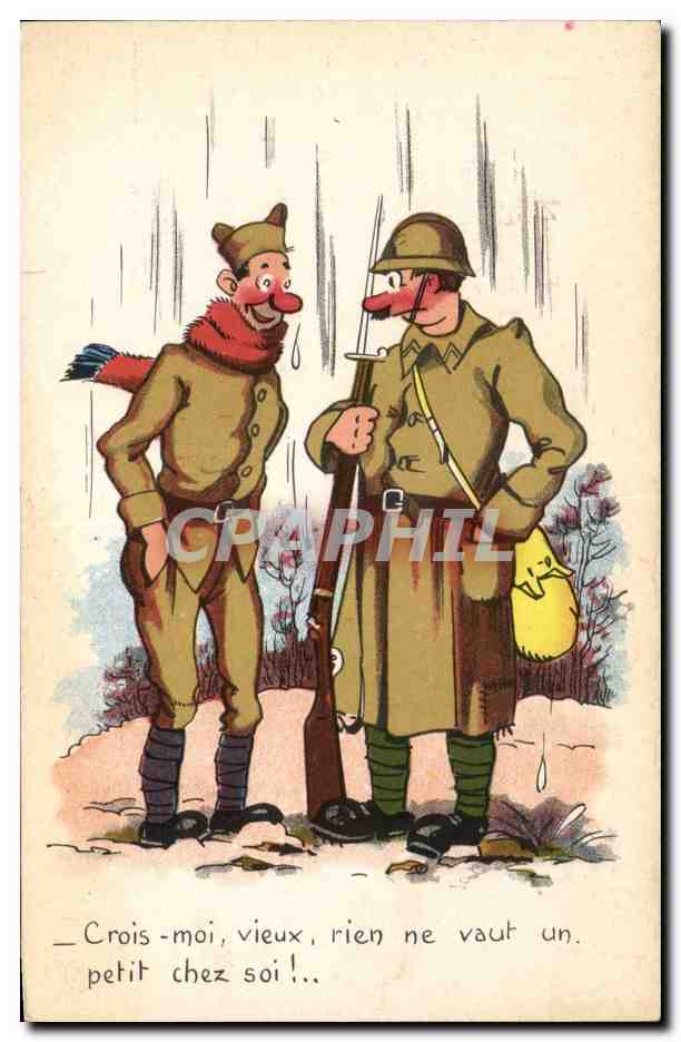 Militaria - Humour - Humoristiques - Illustration - CPA 