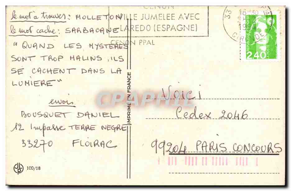 Militaria - Humour - Humoristiques - Illustration - CPA  — Verso