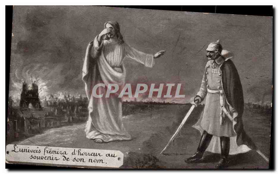 Militaria - Illustration - Fantaisie - Jesus - CPA 