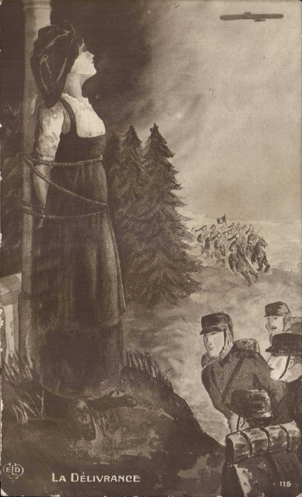 Militaria - Illustration - Fantaisie - La Delivrance Alsace Lorraine - CPA 