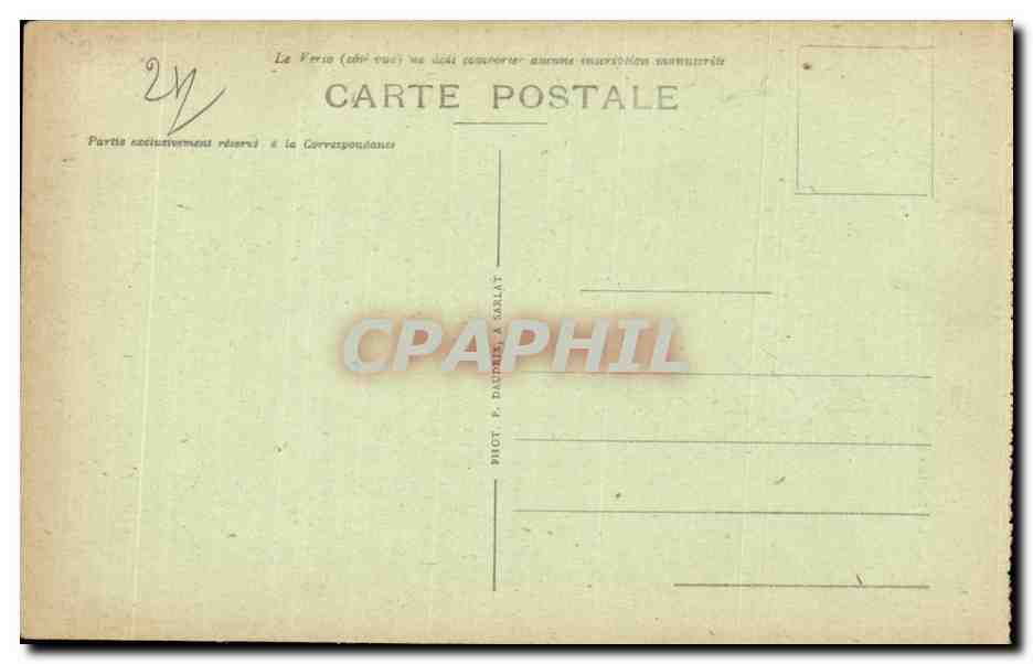 Sarlat - Hôtel de Maleville — P.D.S. La Dordogne Pittoresque — Verso