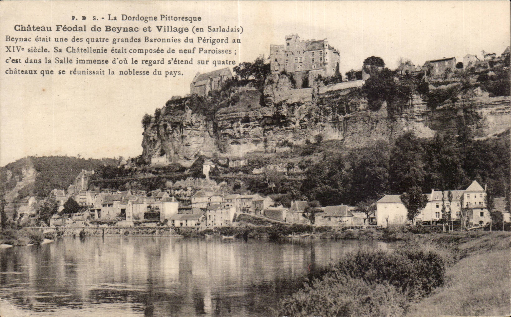 Chateau Feodal de Beynac et Village - CPA 