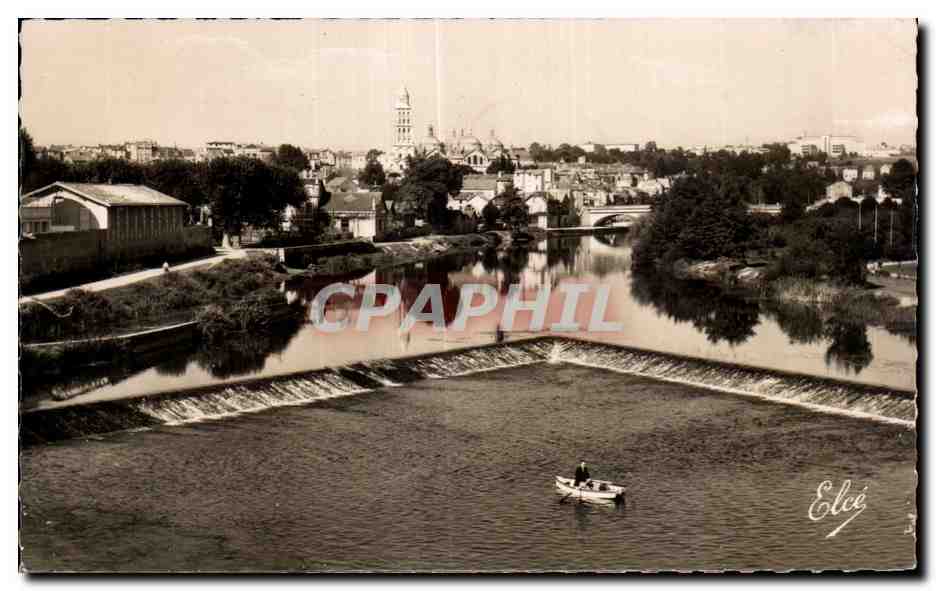 Perigueux - Le Barrage Ste Claire - au fond - Saint Front - CPA 