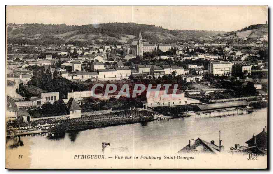 Perigueux - Vue sur le Faubourg Saint Georges - CPA 