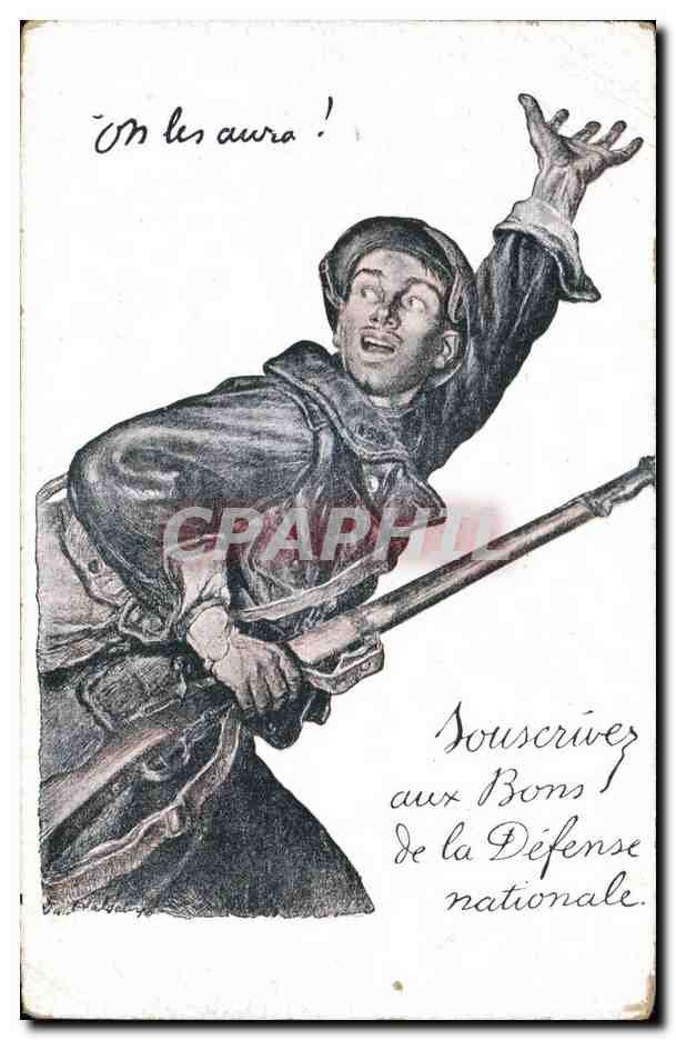 CPA Fantaisie Militaria Souscrivez aux bons de la Defense nationale