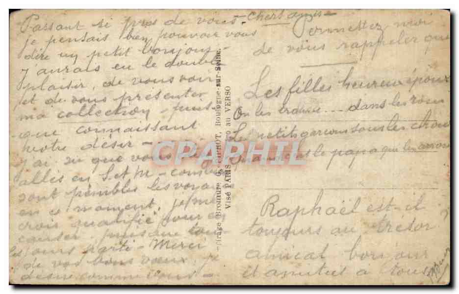 CPA Fantaisie Militaria Graine de poilus  — Rückseite