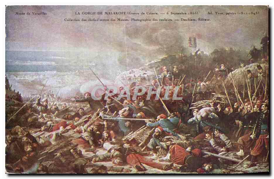 The Gorge of Malakoff — Crimean War — 6 September 1855 — Ad. Yron, painter (1817-1895) — Deschiens, Publisher