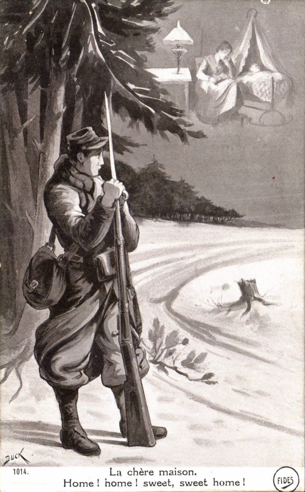 CPA Fantaisie Militaria La chere maison 