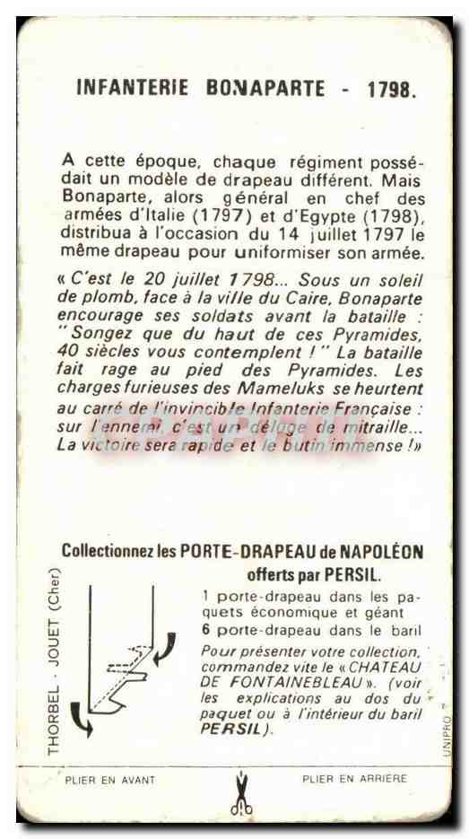 Image Militaria uniforme Infanterie Bonaparte 1798 — Verso