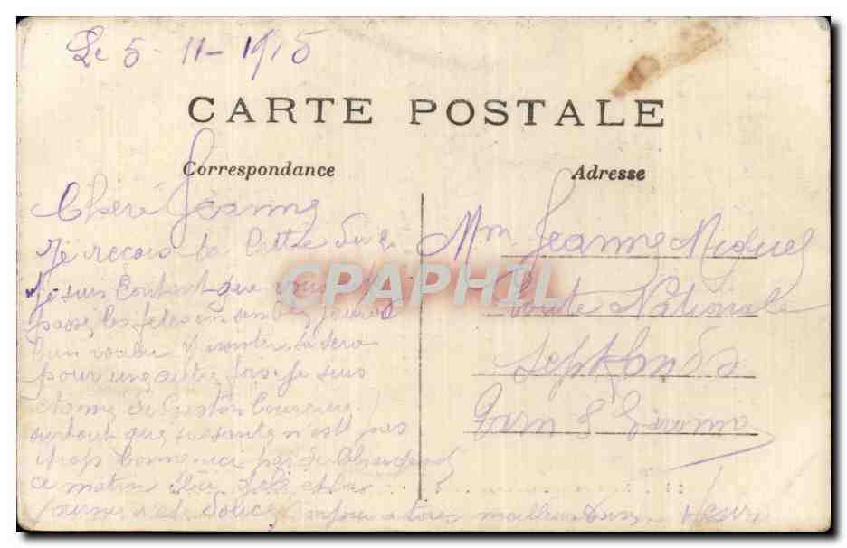 CPA Militaria La grande guerre 1914 Kultur allemande a Soissons  — Rückseite