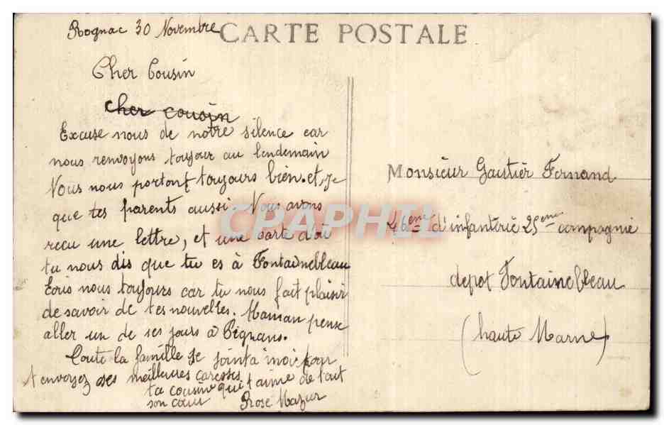 CPA Militaria En batterie Canon  — Rückseite